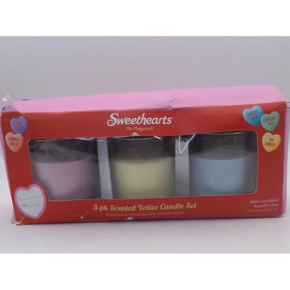 Sweethearts - The Originals, 3 Pk Scented Votive Candle Set, BRAND NEW IN BOX